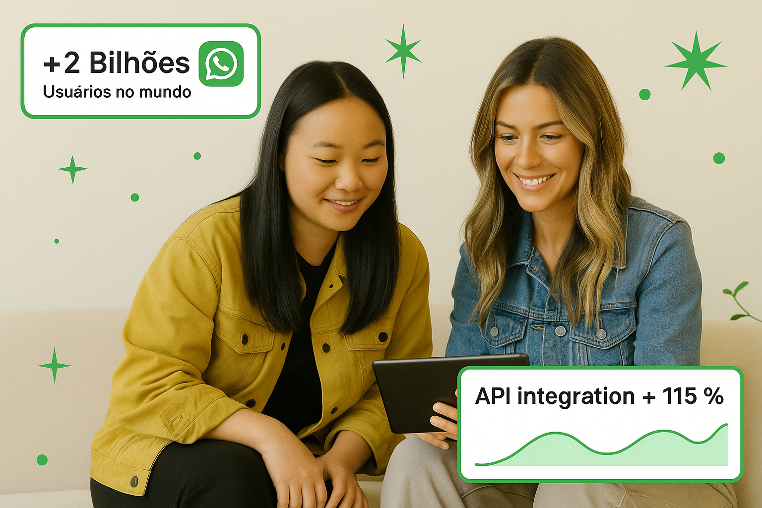 API WhatsApp com crescimento